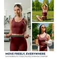 thumbnail image 3 of Nirlon U Tank Top Sports Bra - Nirlux Womens Tops & Sports Bras for Women - Light Cups, Scoop Neck Workout Tops for Women (Rio Red, 4), 3 of 6