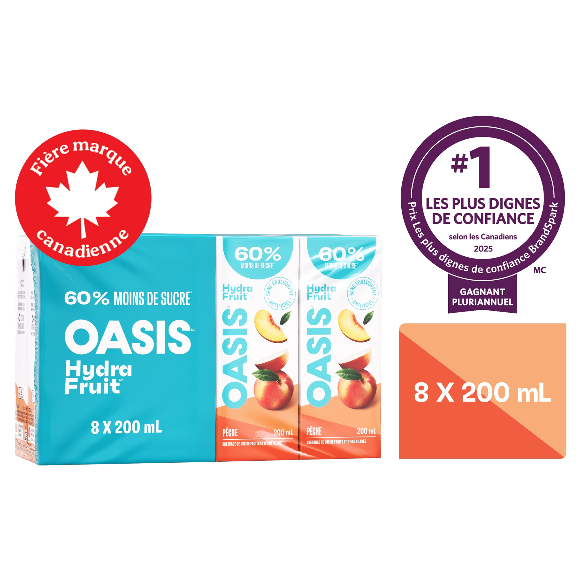 Peach Juice Boxes, 8 x 200 ML