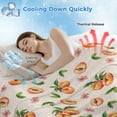 thumbnail image 3 of Summer Peach Cooling Blanket,Lightweight Breathable Summer Throw Blanket with Double Sided Cold Effect,Tropical Fruit Rustic Flowers Watercolor Picnic Blankets Bed Sheet for Hot Sleepers 40"x60", 3 of 8