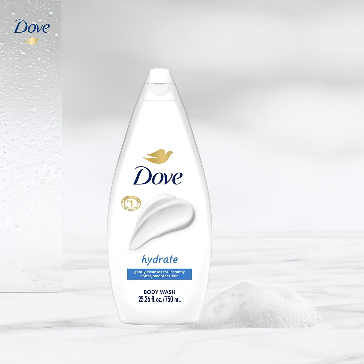 Dove Body Wash, Hydrate, Value-Size 4-Pack – Moisturizing Cleanser for Smooth, Soft Skin, 25.36 Oz Ea
