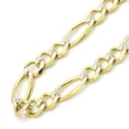 thumbnail image 2 of 14K Yellow Gold Chain 5mm White Pave Figaro Chain Necklace (16, 18, 20, 22, 24, 26 Inches), 2 of 3