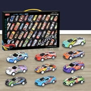 24-Pack Pull Back Race Cars, Inertial Metal Alloy Mini Vehicles 1:64 Simulation Pull Back Car Set, Skidding Toy Car Collection, Multi-Color Bulk Pack, Birthday Gift for Boys & Girls