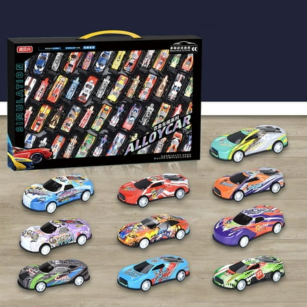 Tarmeek Car Toys Pull Back Car Set for Boys and Girls 3 4 5 Year Old, 1:64 Alloy Cars & Gift Box, Pull Back & Go, Christmas & Birthday Gifts for Kids Age2-6