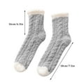 thumbnail image 4 of Sonducket Cálido invierno MiddleTube calcetines mujeres lindo elástico Coral terciopelo calcetines interior piso toalla calcetines transpirables Medias Gris NO1, 4 of 8