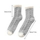 thumbnail image 4 of Sonducket Cálido invierno MiddleTube calcetines mujeres lindo elástico Coral terciopelo calcetines interior piso toalla calcetines transpirables Medias Gris NO1, 4 of 8