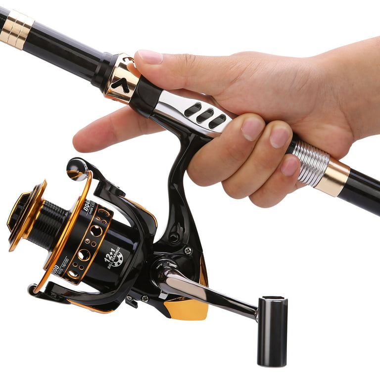 Sougayilang Portable Surf Rod and Spinning Reel Combo Telescopic