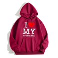thumbnail image 2 of WEAIXIMIUNG Sweat à Demi-Zip pour Femmes Sans Capuche Saint-Valentin Adulte Manches Longues Imprimé Graphique Sweat à Capuche Pull Sweat-Shirts à Cordon, 2 of 4