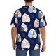 thumbnail image 3 of Balery Mom And Baby Owls Camisa Casual de Manga Corta con Botones para Hombre, Texturizada, Estilo Cubano, para Playa, Verano-Medium, 3 of 5
