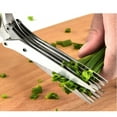 thumbnail image 5 of Herb Scissors, Multipurpose Kitchen Shears with 5 Stainless Steel Blades, Sharp and Anti-rust Herb Scissors Set for Cutting Cilantro Onion Salad Garden Herbs, 5 of 5