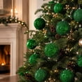 thumbnail image 4 of Large Christmas Balls Ornaments,5.9" Sparkly Shatterproof Christmas Tree Ornaments Sequin Glitter Xmas Decorations for Holiday & Winter Xmas Party Decor,1Pcs(Green), 4 of 8
