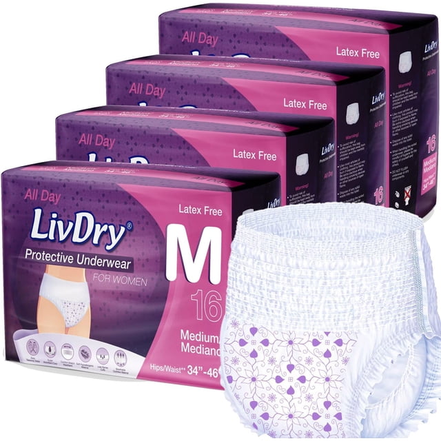 Pañales para adultos LivDry M Women Overnight 64 unidades