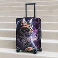 thumbnail image 2 of Lsque Purple Moon Cat Printed Luggage Cover, Travel Luggage Protector,Scratch and Dirt Resistant, Fits 18-32 Inch Luggage - Medium, 2 of 9