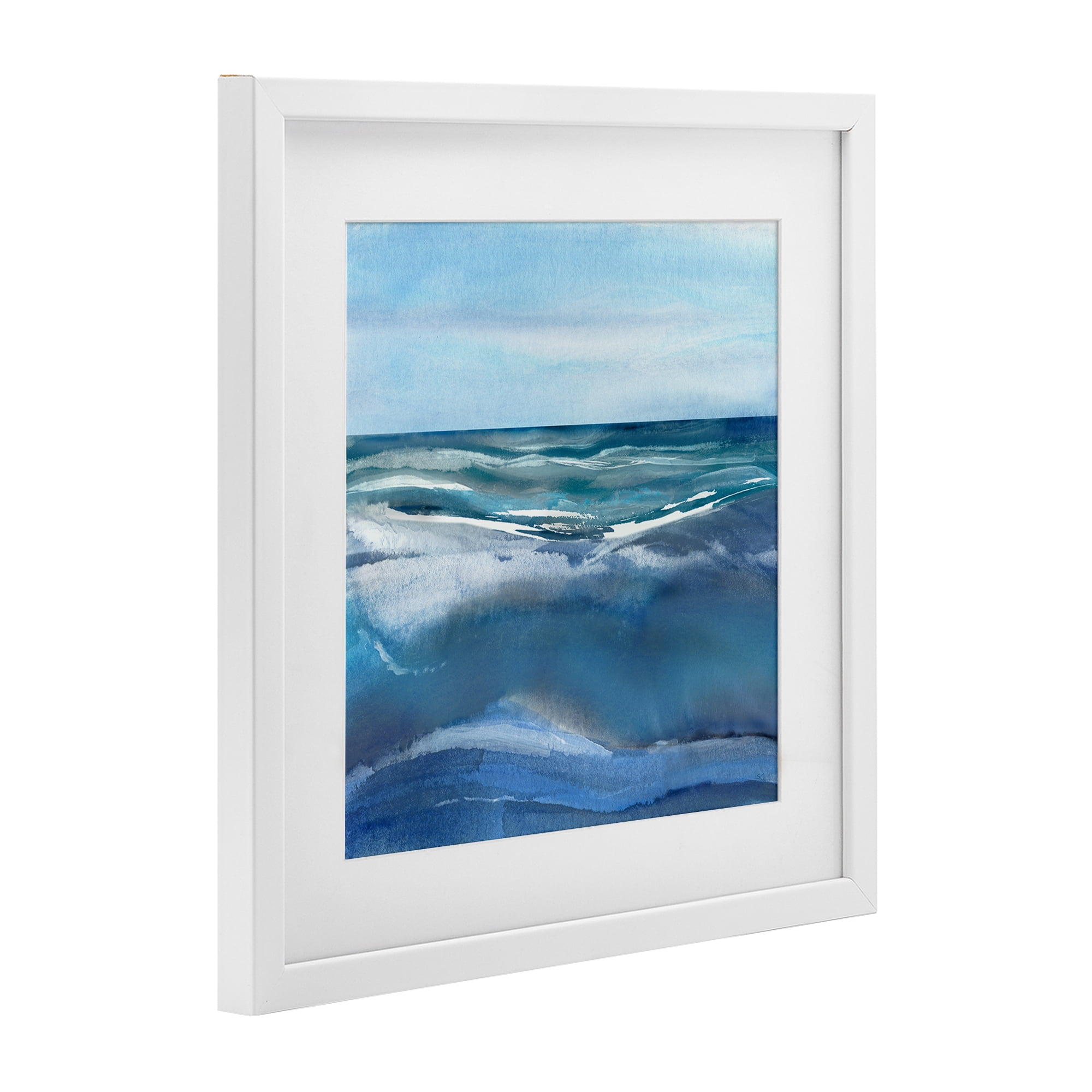 Stupell Industries Calm Seas under Soft Sky White Framed Print Under Glass, design by Susan Jill