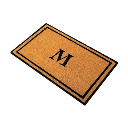 Envelor Home And Garden Customized Monogram M Coir Doormat Coco