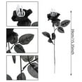 thumbnail image 2 of Zukuco Black Flower Bouquet - Halloween Flower Black Floral - Black and Red Rose with for DIY Wedding Bouquets, Wedding Centerpieces Table Flower, 5 Pack, 2 of 7