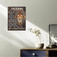 thumbnail image 2 of Lion Of Judah Wall Art Jesus Quotes God Bible Christian Religious Wall Decor Rustic Lion Cross Picture Canvas Prints Modern Home Framed Artwork for Church Living Room Bedroom 12"x16", 2 of 6
