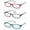 Transparent Red/Gray/Blue-3pcs, variant on 3 Pack Blue Light Blocking Reading Glasses for Women, Spring Hinge, 3 colors, Anti Eyestrain, +2.00