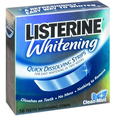 Listerine Quick Dissolving Whitening Strips, 56ct - Walmart.com
