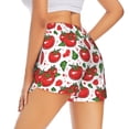 thumbnail image 3 of Goofa Hand Drawn Tomatoes Printed Women 2 in 1 Running Shorts,Quick Dry Athletic Workout Shorts,High Waisted Athletic Shorts with Liner Pockets-X-Large, 3 of 9