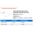 thumbnail image 2 of Power Steering Pressure Hose - Compatible with 2004 Volvo S80, 2 of 2