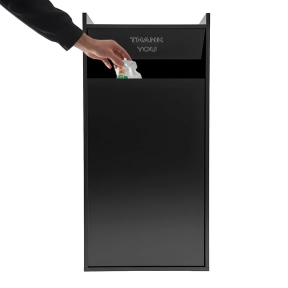 Restaurant Trash Can Cabinet Commercial Trash Can 30l,Wooden Garbage Receptacle Indoor,Heightened Baffle/Built-Intrash Bag