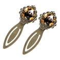 thumbnail image 2 of Panda sunflowers Reading Accessories: Vintage Copper-Colored Lace Bookmarks - Set of 2 Stainless Steel Book Markers, 2 of 5