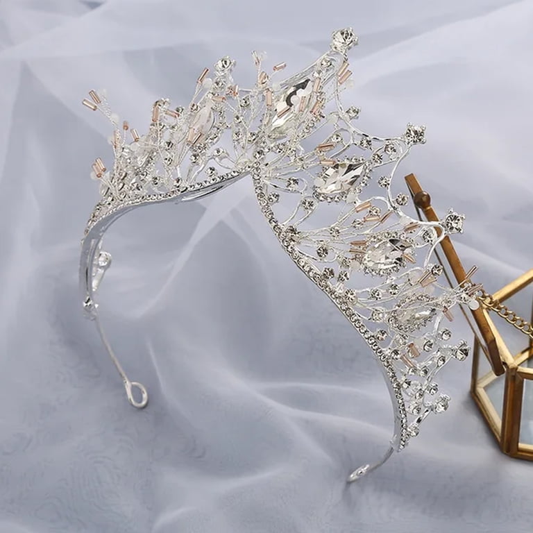 SNNROO Baroque Wedding Crowns Gold Rhinestone Bridal Crown  display picture 1