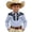 Sky Blue, variant on Boys Western Cowboy Print Shirt Denim Snap Button Long Sleeve Casual Top Junior Outdoor Adventure Clothes