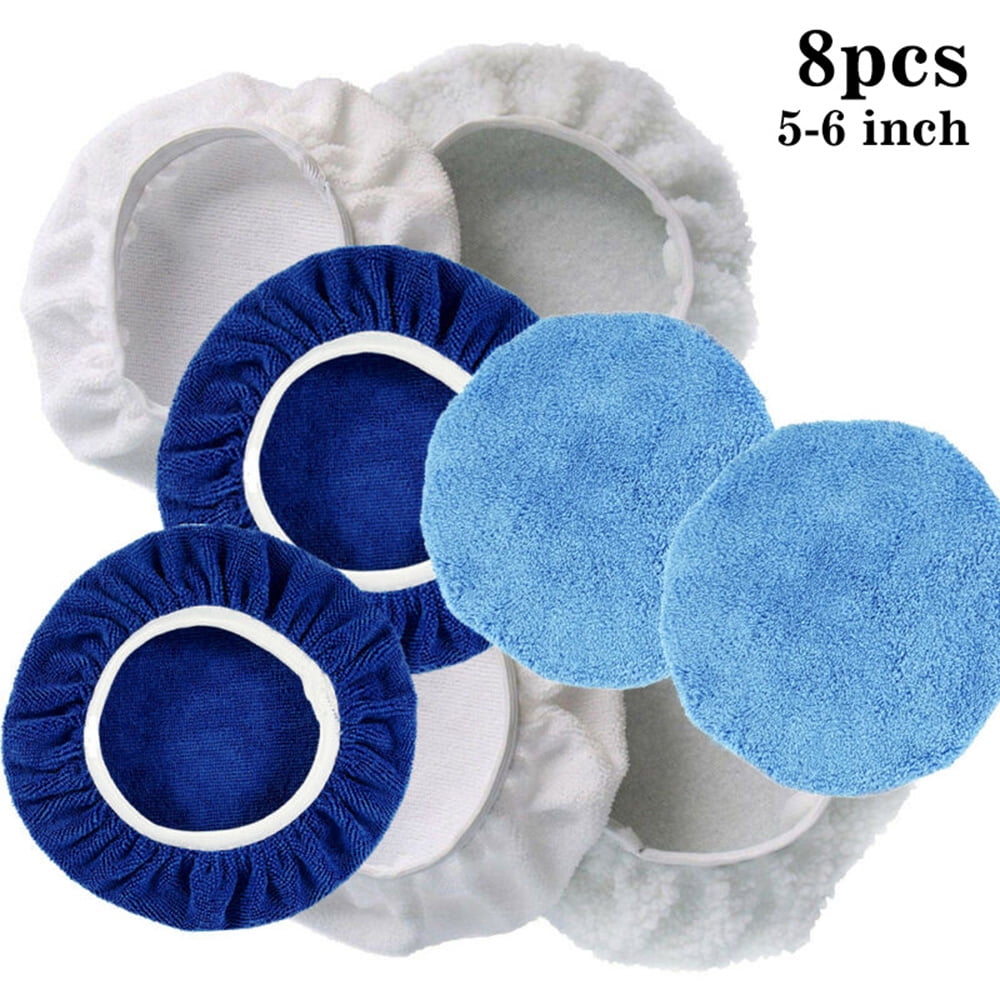 8PCS 56/78 Inch Polishing Buffer Polisher Pads Cover Buffing