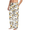 thumbnail image 6 of Pofeuu Penguin With Flowers Print Men's Pajama Pants, Soft Lounge Pajama Pants with big pockets for Men Plaid Pj Bottoms-Medium, 6 of 6