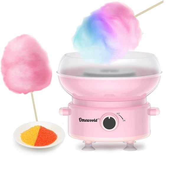 Cotton Candy Machine, Cotton Candy Maker Homemade Sweet Candy Machine With Sugar Spoon and 10 Sticks Easy to Clean Birthday Party Gift