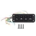 thumbnail image 2 of 4 Gang Switch Panel Light Bar Headlight Low Beam Parking Light Control Fit for Hailax 12V, 2 of 15