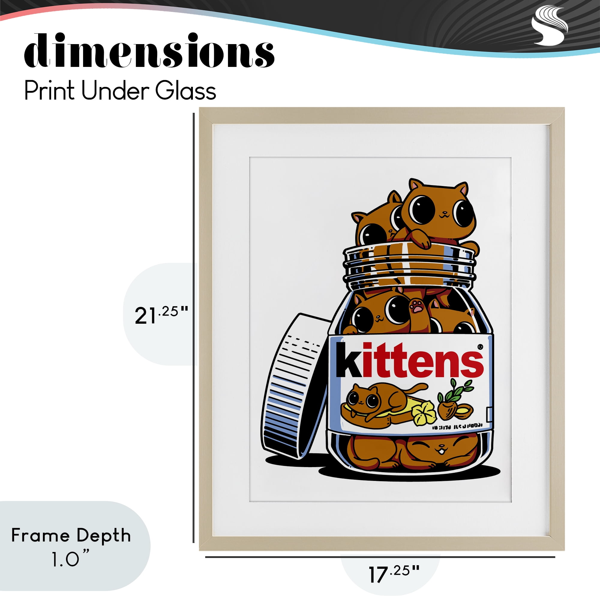 Stupell Industries Hazelnut Spread Cats Birch Framed Print Under Glass, design by Tobe Fonseca