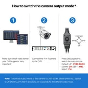 ZOSI 2MP HD 1080P 4 in 1 TVI/CVI/AHD/CVBS Security Camera Day Night Weatherproof Camera 100ft IR Distance Aluminum Metal Housing