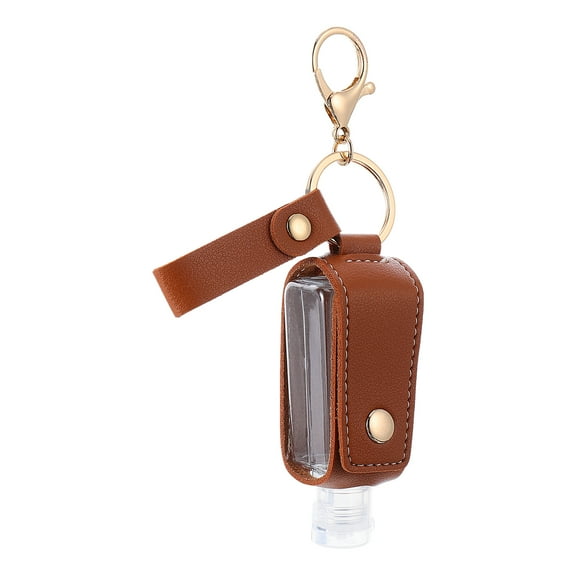 GOOHOCHY Travel Accessory Set Portable Bottle Cover Brown Leather 1Set 3.5x1.2x1.2in