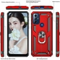 thumbnail image 2 of LeYi for Moto G Play 2024 Phone Case, Motorola G Play Case with 2 Pcs Screen Protector and Metal Kickstand, [Military-Grade] Heavy Duty Protective Case with Magnetic Stand for Moto G Play 2024, Red, 2 of 7