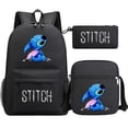 thumbnail image 4 of New Kawaii Stitch 3Pcs Boy Girl Kids School Book Bags Travel Backpack Shoulder Bag Pen Bag For Men Women, 4 of 4
