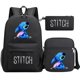 thumbnail image 4 of New Kawaii Stitch 3Pcs Boy Girl Kids School Book Bags Travel Backpack Shoulder Bag Pen Bag For Men Women, 4 of 4