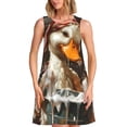 thumbnail image 1 of Fotbe Cartoon Scottish Duck Vestido de Verano sin Mangas para Mujer – Vestido Midi Línea A, Estilo Camiseta Floral, Vestido Playero Casual y Fluido, 1 of 7