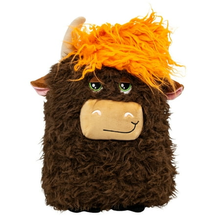 KONG® Comfort Squeaker Dog Toy, Highland Cow, Jumbo Extra Large