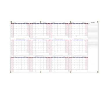 Hxlamzoo Oversized 34x59Inch Reusable Wall Calendar Planner - Undated Dry-Erase Board with Durable Laminated Material for Home, Office & Classroom Organization