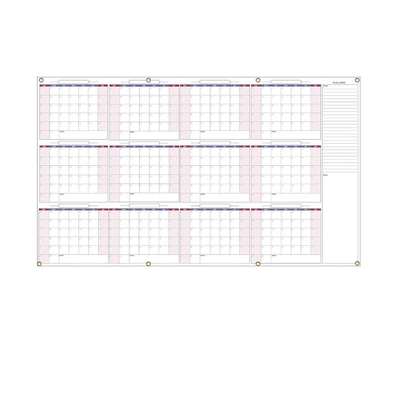 Bwiyojiz Home Decor Christmas Decorations Calendars 1ml 34 X 59 Inch Oversized Erasable Wall Calendar Planner Undated, Gifts for Her, Multicolor