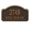 Whitehall Products 1295OB Estate Wall Two Line Williamsburg Address Plaque, Oil Rubbed Bronze