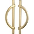 thumbnail image 4 of Tiradores de gabinete de oro cepillado, tiradores de cajón, tiradores de gabinete en forma de media luna, tiradores de tocador de cajón dorado, tiradores de cajón de armario de cocina antigu, 4 of 5