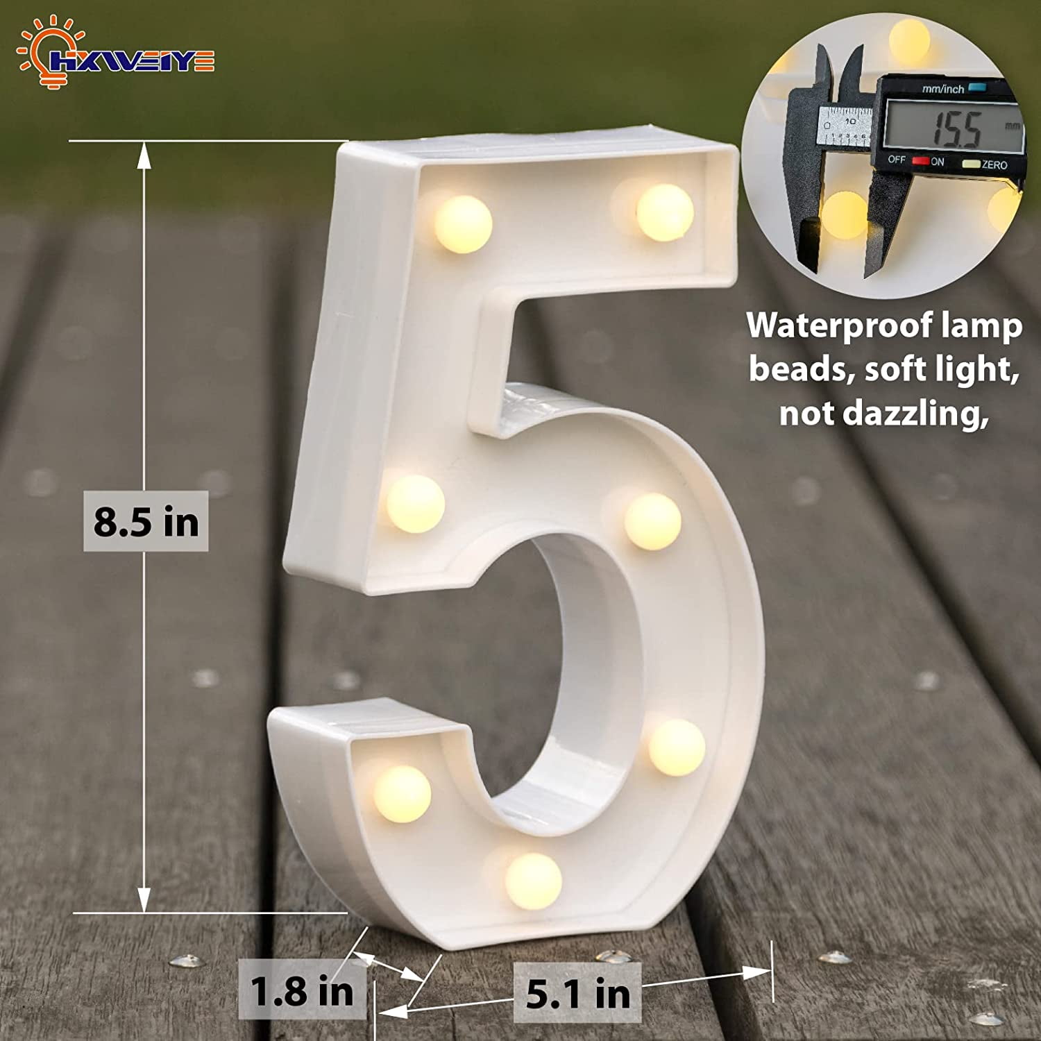 Marquee Light up Numbers-1, Led Large Numbers Letters Sign 26 Alphabet and  10 Nu