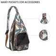 thumbnail image 4 of Hawaiian Print Sling Backpack - Colorful Monstera & Palm Leaf Design Crossbody Bag, Fashionable Multi-Functional Pack, 4 of 4