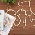 thumbnail image 3 of 2pcs Wood Bead Garland with Clothespins Hanging Collage Picture Frame for Boho Wall Decoration Photo Display Photos Holder Christmas Cards Holiday Clips, 3 of 7