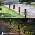 thumbnail image 4 of Paquete de 6 luces LED solares para jardín, faroles para caminos al aire libre, impermeables, luces decorativas para jardín al aire libre (luz de color cálido), 4 of 5
