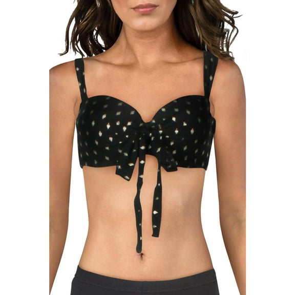 Coco Reef Womens Printed Underwire Swim Top Separates Black 36/38DD