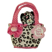 Aurora World Plush - Mini Fancy Pals Pet Carrier - LEOPARD in Pink Leopard Print Carrier (5 inch)